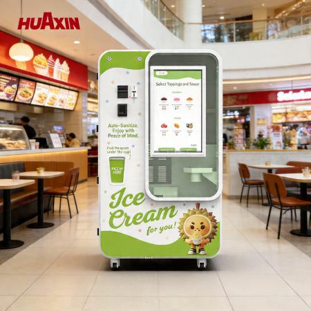Commercial Soft Serve Ice Cream Vending Machine with Remote Monitoring for Sale | Fully Automatic 15-Second Dispensing, 160-Cup Capacity & App Control